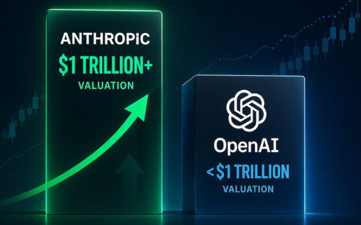 Anthropic Tops $1 Trillion on Secondary Markets, Overtakes OpenAI Valuation