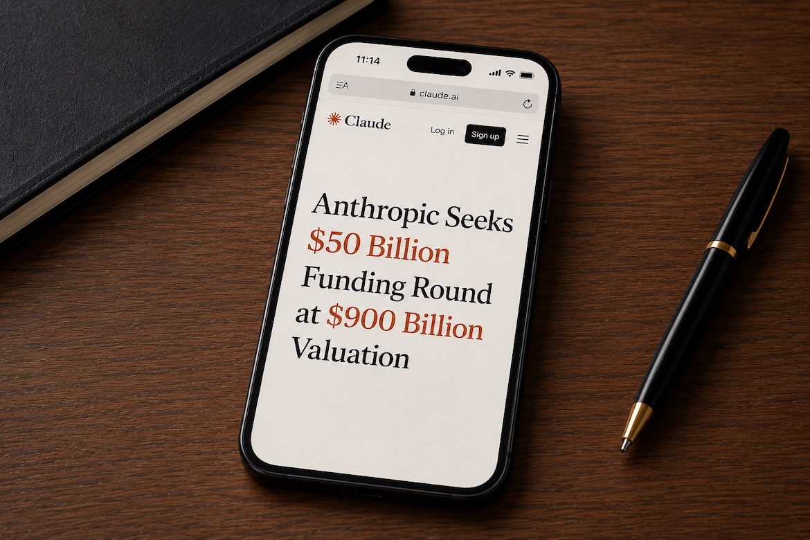 Anthropic Seeks $50 Billion Funding Round at $900 Billion Valuation